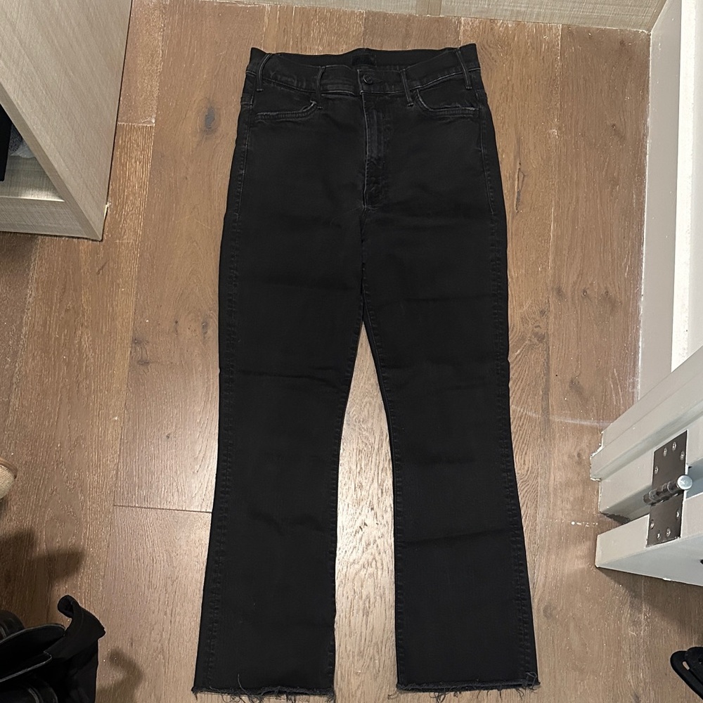 MOTHER Black Straight Leg Jeans Size 29